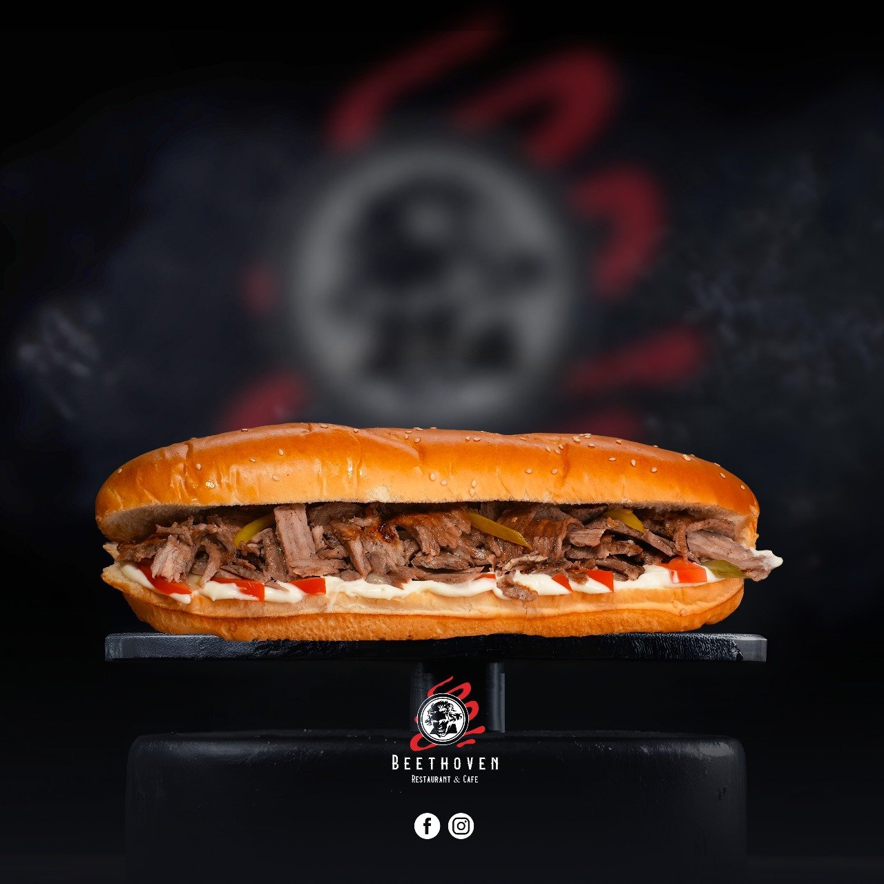 ساندويش شاورما لحم